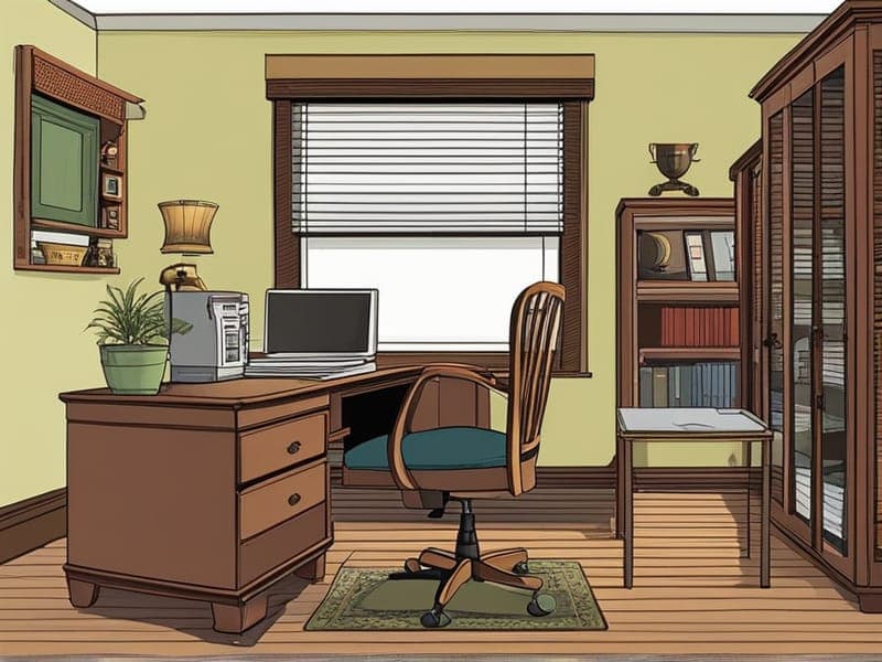 Home office before transformation