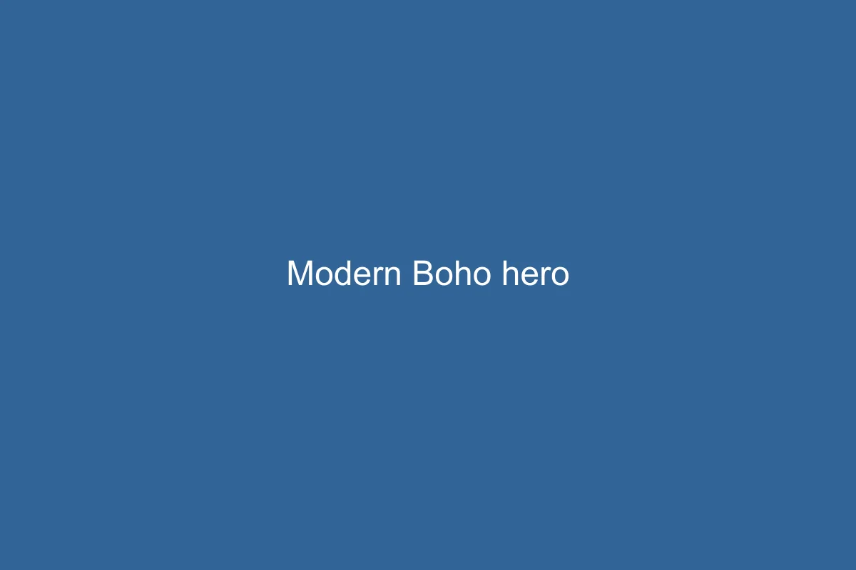 Modern Boho Design Style